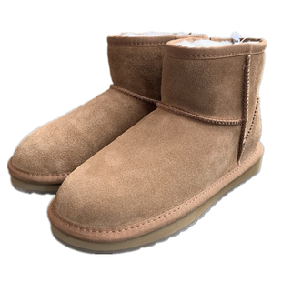 河南桑坡村雪地靴女羊皮毛一体新款短筒防滑厚底基础款雪地棉女冬