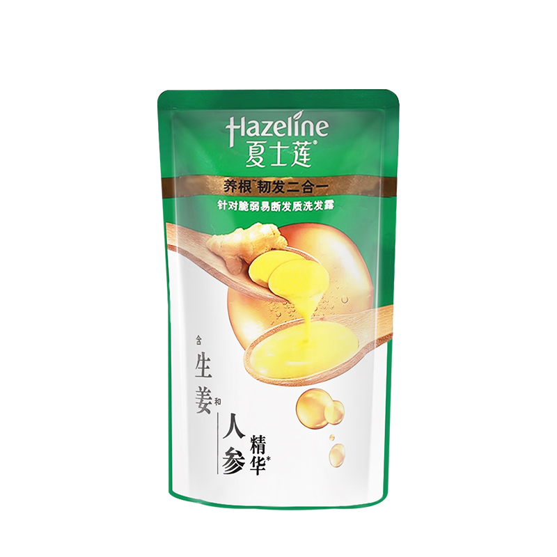 夏士莲洗发水养根强韧生姜及人参精华二合一留香400g袋包补充装