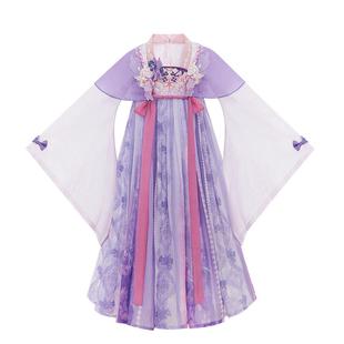 十三余童装[小马宝莉紫悦-暮光奇迹]国风汉服女童刺绣齐胸连衣裙