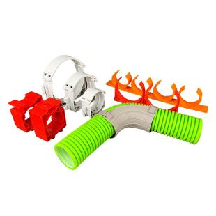 新风系统管道配件63/75/110/160pe管固定卡接头排卡U型卡扣易扣