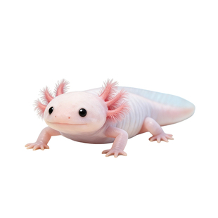 六角恐龙鱼蝾螈宠物活鱼冷水鱼美西螈淡水好养耐活金鱼锦鲤观赏鱼