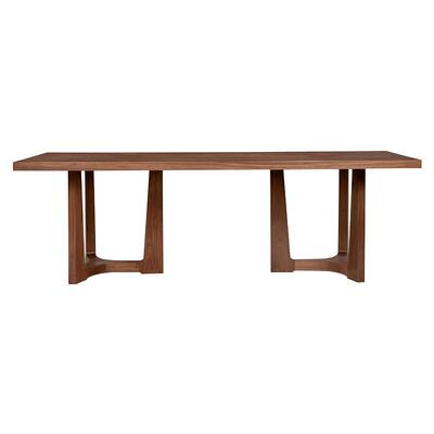 黑胡桃木北欧风工作台会议餐桌椅