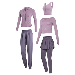 瑜伽套装女春夏专业跑步体能训练普拉提运动长袖网红高级感健身服