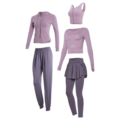 范斯蒂克拼纱瑜伽长袖瑜伽套装