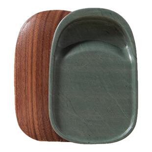 梅林笔庄随身砚台可研墨书法专用不干墨带盖小砚台多功能防蒸发毛笔写字墨汁墨盒天然原石高档小楷墨池洮砚