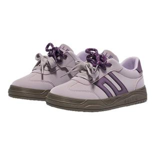 百丽童鞋女童运动鞋男童板鞋新款紫色女孩暴走鞋儿童休闲德训鞋子