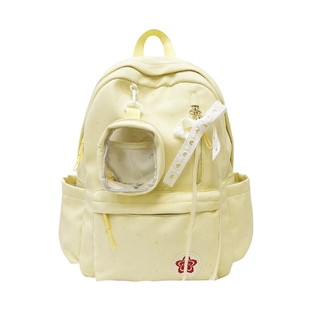 双肩包女学生ins百搭出去玩韩系背包大容量透明窗痛包原创可放娃