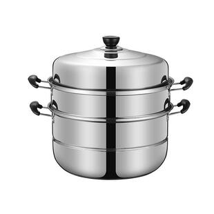 加厚不锈钢蒸锅家用蒸煮炖大蒸笼蒸鱼锅2026新款电磁炉燃气灶专用