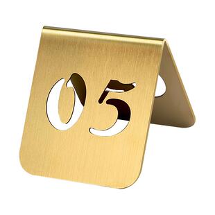 不锈钢桌号牌餐桌餐号立式桌牌定制餐饮餐厅饭店座位桌面取餐叫号数字号码立牌创意金属镂空编号提示台卡订制