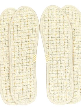 除臭抗菌苎麻鞋垫女式夏季 吸汗透气防臭鞋垫防滑耐磨非遗手作