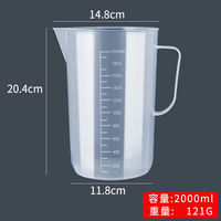 Thickened food-grade PP plastic measuring cup with scale, large-capacity cup, medical measuring cylinder 100-5000ml, milk tea shop thumbnail 5