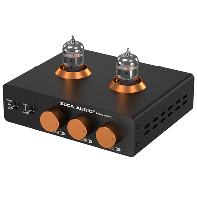 声优创 BOX P7黑胶唱机胆机唱放MM唱头唱机电子管前级放大器