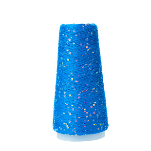 天丝炫彩珠片亮片线配线真丝毛线钩织毛衣diy手工编织中粗线材料