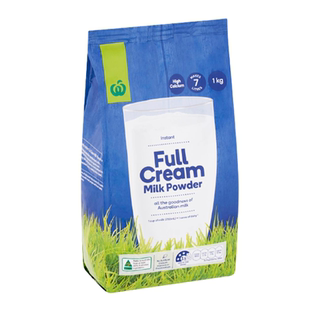 澳大利亚woolworths 超市奶粉全脂脱脂速溶成人高钙牛奶粉袋装