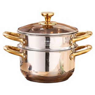 蒸锅家用316L不锈钢食品级蒸屉蒸馒头汤锅一体燃气灶电磁炉炊专用