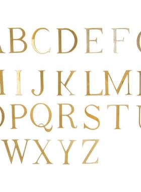 home北欧黄铜ins风数字定制墙贴