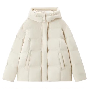 太平鸟巧克力多格puff羽绒服女25年冬装新款加厚中长款外套黑色