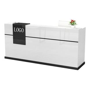 收银台店铺小型前台接待桌柜商用简约现代美容院服装理发奶茶吧台