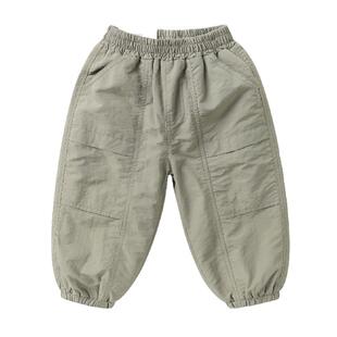 右欧男童加绒登山长裤女童束脚裤子加厚秋冬季新款童装儿童休闲裤