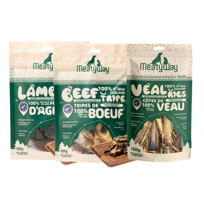 新西兰进口Meatyway爵宴肉干小牛肋骨磨牙棒互动训练奖励狗狗零食