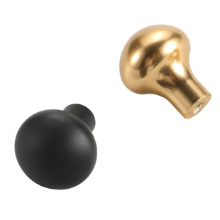 顶耐圆形单孔厨房橱柜门小拉手黑色抽屉把手床头柜把手圆点球粒形