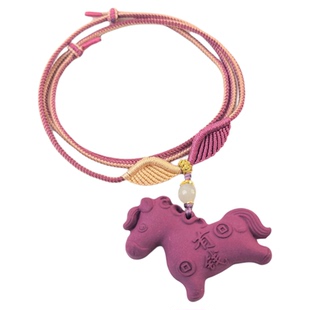 酉氛马上有钱合香牌项链小马挂金香天然药草材手工制作马年礼物