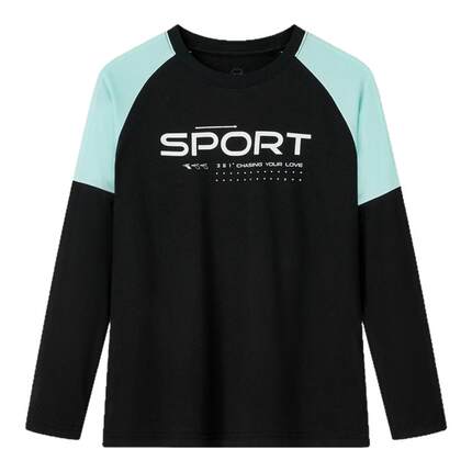 361度童装男童长袖T恤2026春季新款纯棉运动儿童卫衣春装男孩衣服