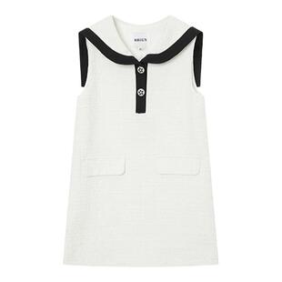 RBIGX瑞比克童装春秋新款水手服撞色拼接女童小香风连衣裙
