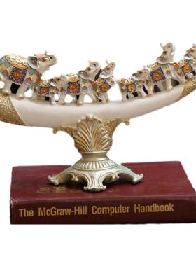 象牙白东南亚风格吉祥装饰摆件