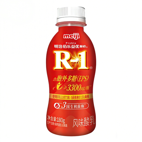 meiji明治酸奶 佰乐益优R-1风味酸乳 180g 6瓶/12瓶装 低温品
