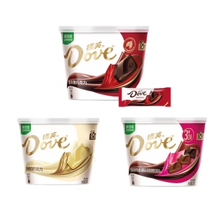 【天猫U先】德芙巧克力216g碗装纯可可脂牛奶黑巧白巧儿童零食