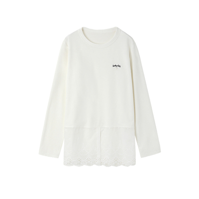 时然【风吻蕾丝】蕾丝T恤