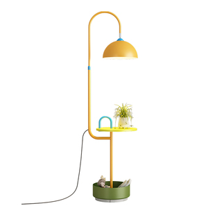 孟菲斯落地灯客厅新款轻奢高级沙发边卧室置物架一体落地台灯441