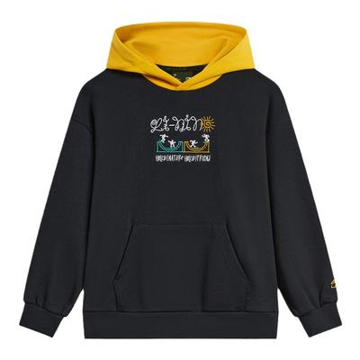 李宁卫衣男童冬季运动生活系列时尚百搭宽松套头连帽卫衣YWDT303-