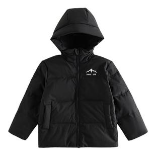 罗蒙儿童羽绒服女童加厚外套2025新款男童中大童连帽冬季面包服潮