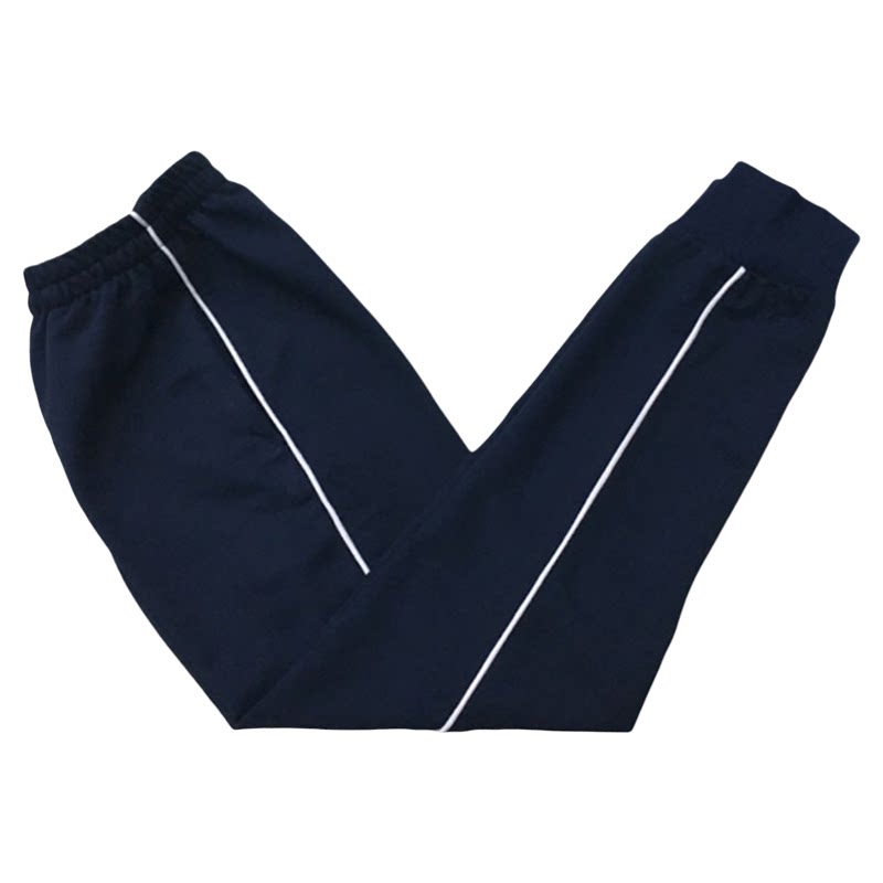 定制春夏全棉藏青深蓝白细校服