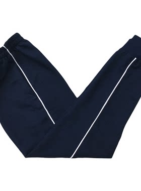 定制春夏全棉藏青深蓝白细校服