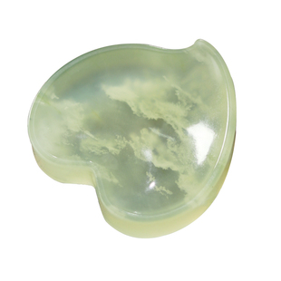 合三舍 岫玉墨碟 手工雕刻笔掭镇纸天然玉石文房雅器书法国画创意笔搁初学毛笔练习文房四宝墨池墨碟镇纸摆件