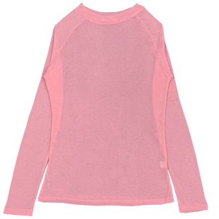 韩国新品春秋淡蓝色微透超舒适长袖上衣显瘦基础打底衫纯色t恤女