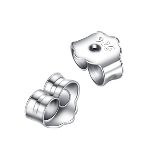 925纯银耳钉耳堵耳塞耳托耳帽耳扣耳环耳线饰品配件防过敏镀白金