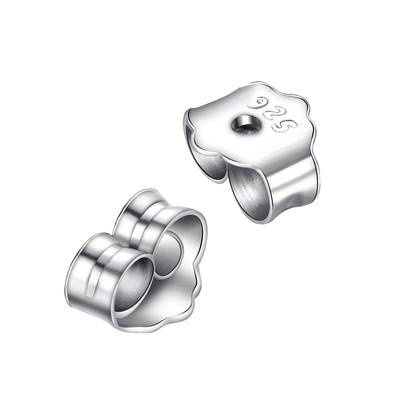 纯银饰品配件防过敏镀白金耳堵