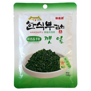 韩食府鲜香苏子叶泡菜108g咸菜下饭菜延边风味小菜产地包邮