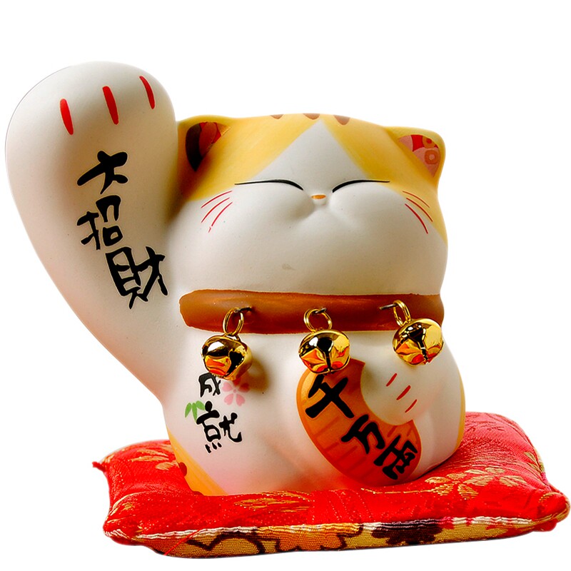 金石工坊创意生日礼物汽车招财猫