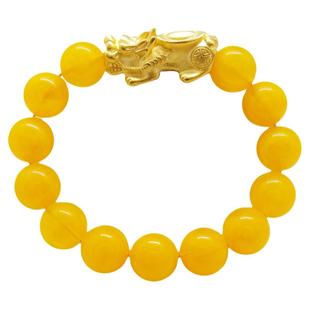 经典蜜蜡琥珀手串沙金貔貅转运珠手链男女款本命年礼物饰品