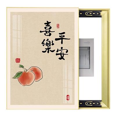 竖版电表箱装饰画新中式