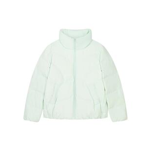 乔丹短款羽绒服女2025冬季新款保暖防水防寒防风鸭绒面包服外套黑