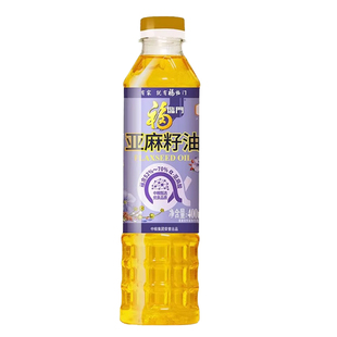 福临门亚麻籽油食用油营养家优质一级健康营养煎炸凉拌热炒菜油