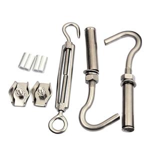 拉紧器窗帘钢丝绳拉紧器收紧器紧线器 花篮螺丝不锈钢 镀锌钢丝圈