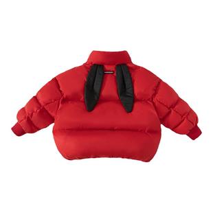 儿童羽绒服2025新款男童红色拜年服女童羽绒服宝宝羽绒服外出冬装