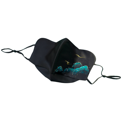 真丝防晒口罩桑蚕丝国潮汉服搭配